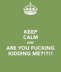 are you fucking kidding me